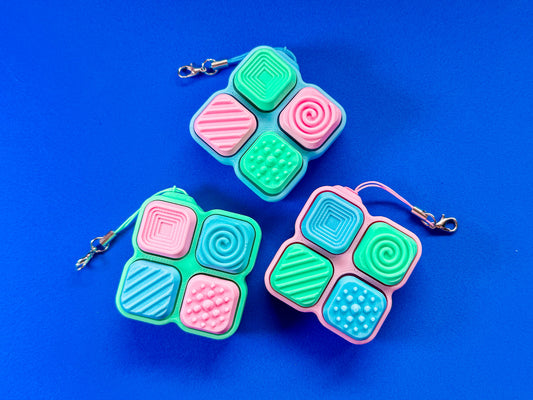 Assorted Mixed Colour Textured Buttons Fidget