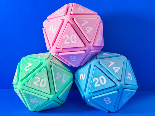 Giant D20 Dice Button Fidget Clicker