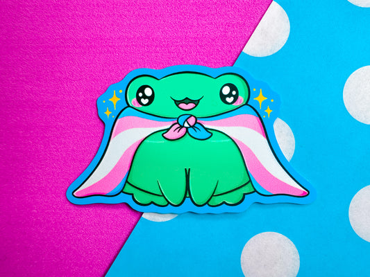 Trans Frog Sticker