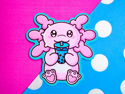 Bubble Tea Axolotl Sticker