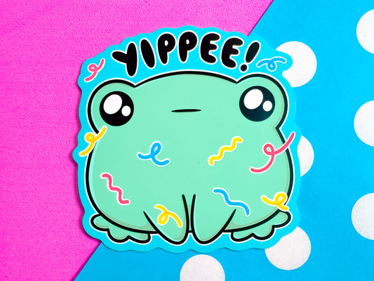 Yippee Frog Sticker