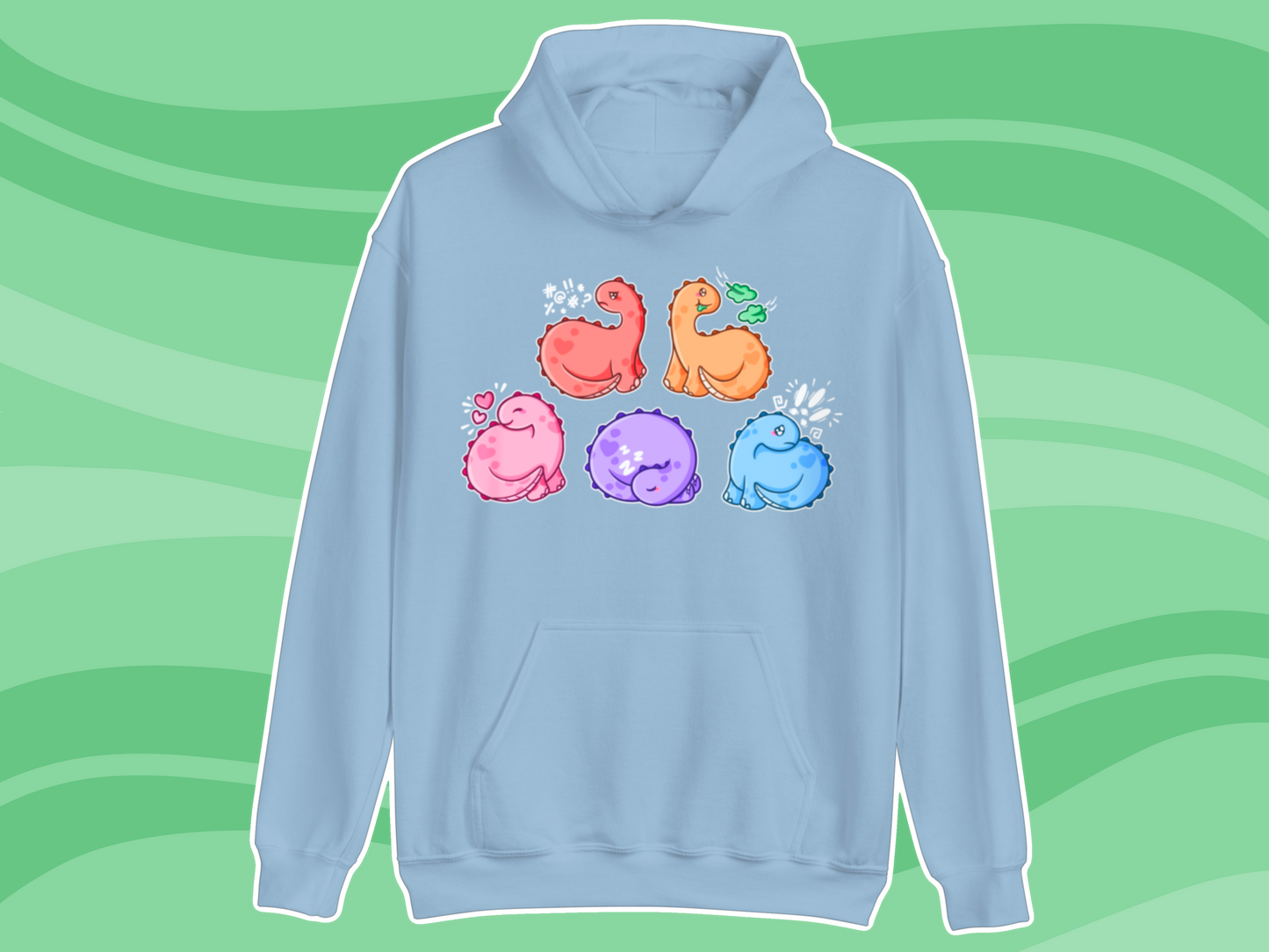 Dinosaur Communication Hoodie - Adult