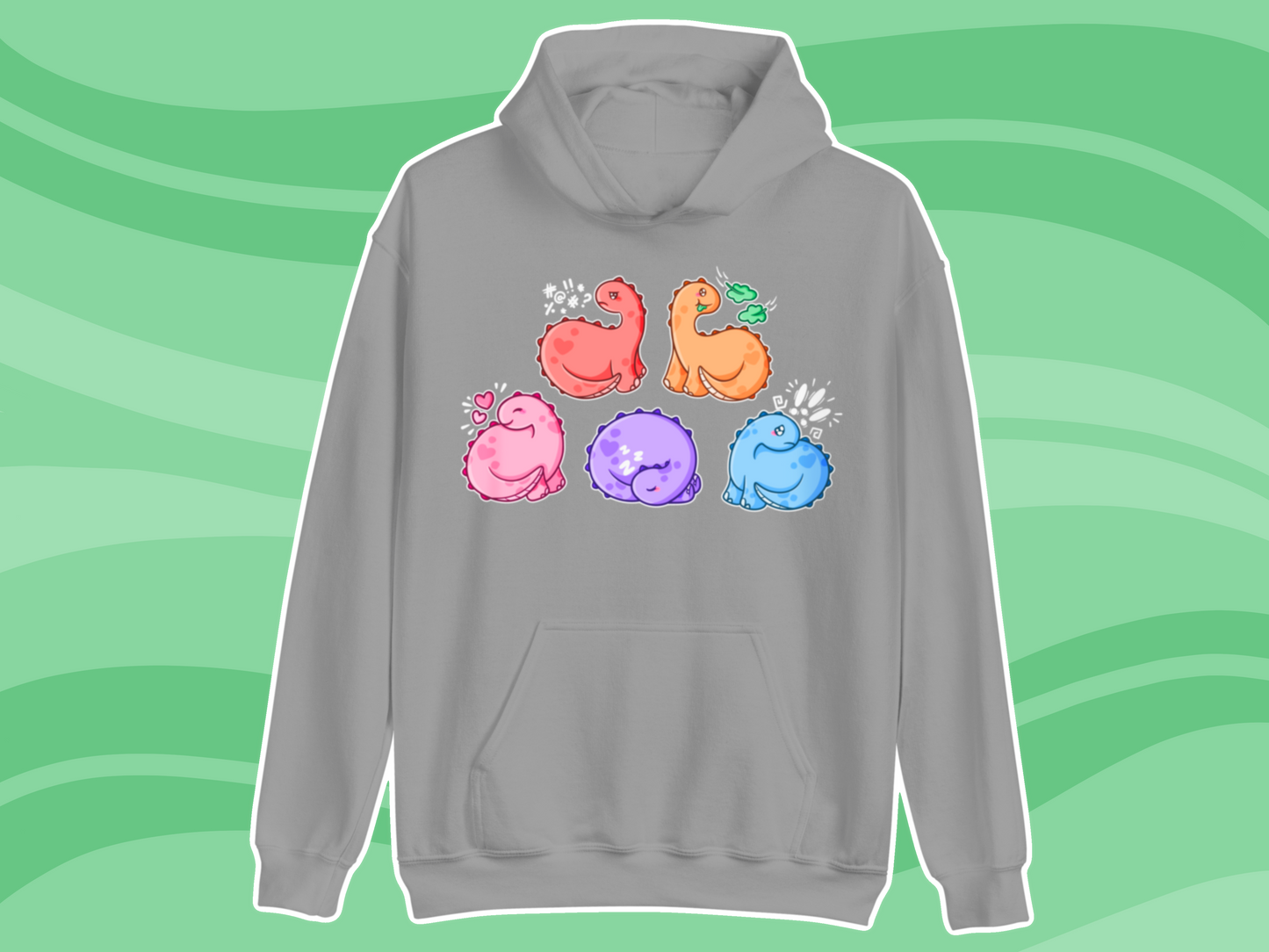 Dinosaur Communication Hoodie - Adult