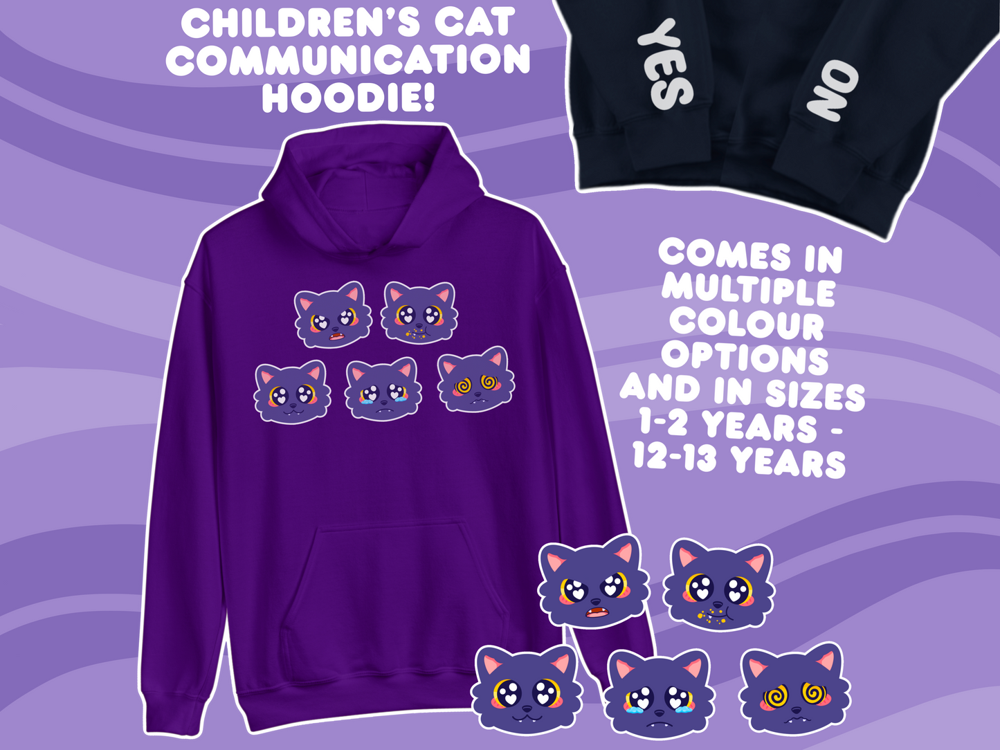 Cat Communication Hoodie - Children's
