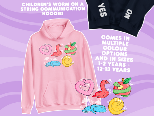 Worm On A String Communication Hoodie - Children's