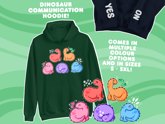 Dinosaur Communication Hoodie - Adult