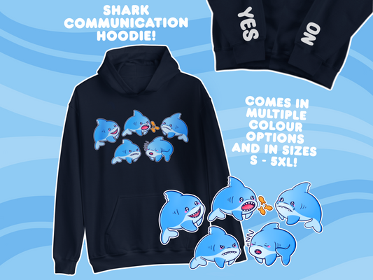 Shark Communication Hoodie - Adult