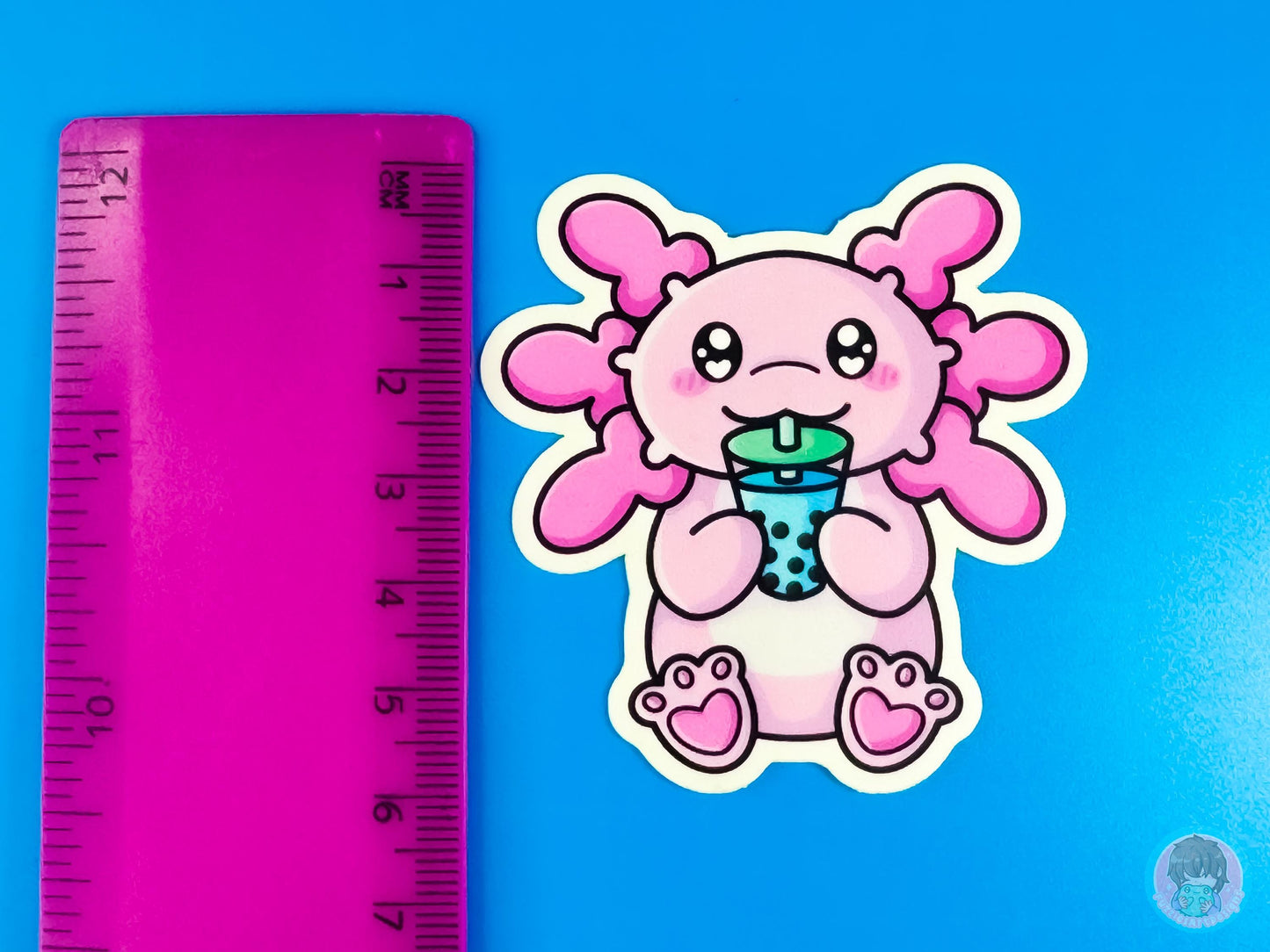Bubble Tea Axolotl Sticker