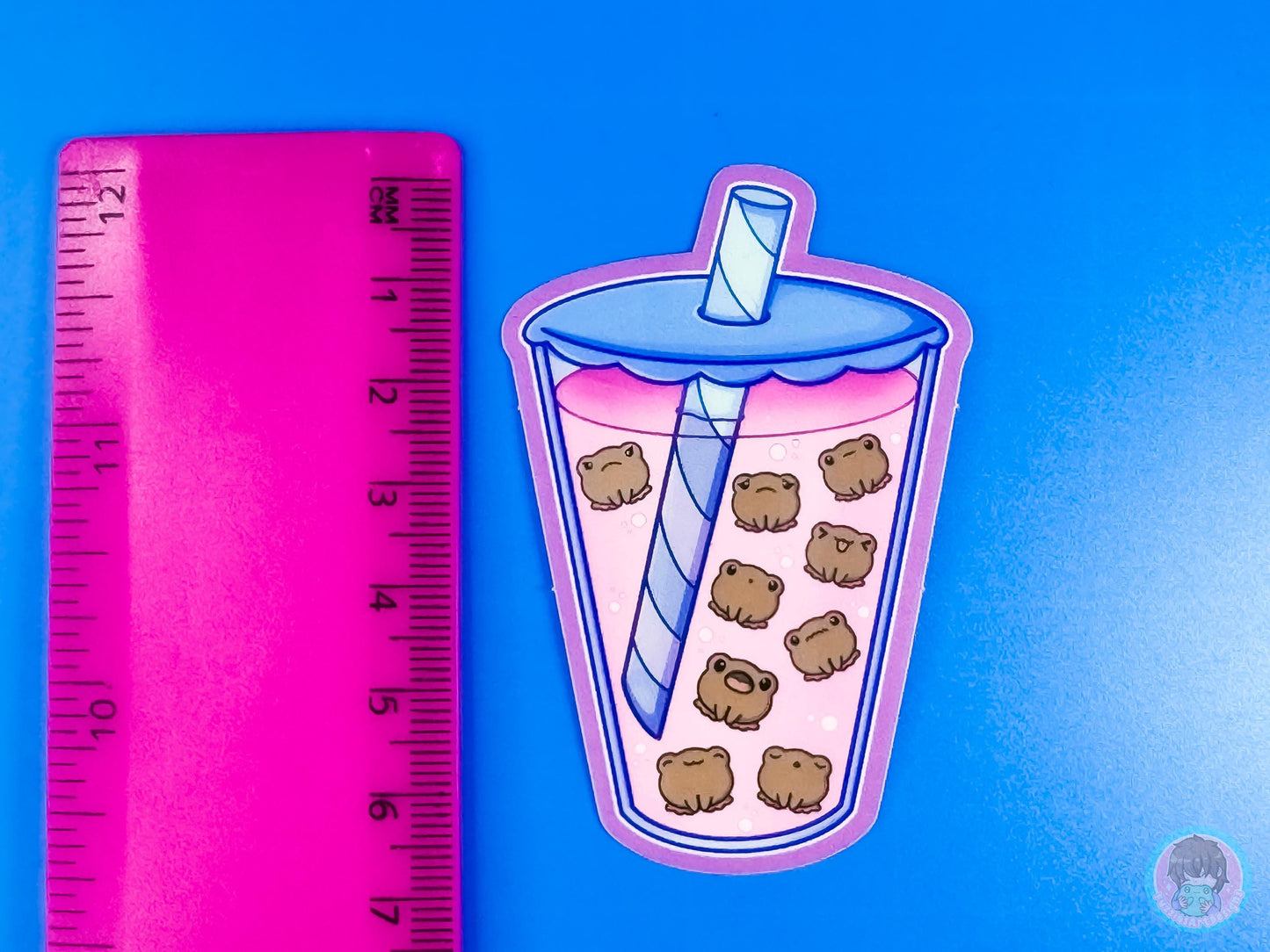 Bubble Tea Frog Sticker