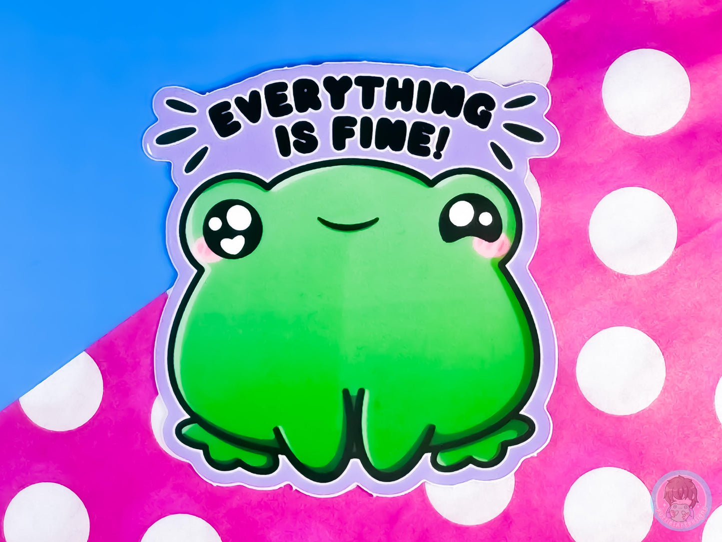 Everything Is Fine Frog Sticker
