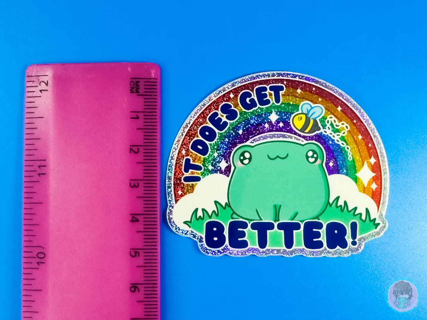 It Does Get Better Holographic Glitter Frog Sticker