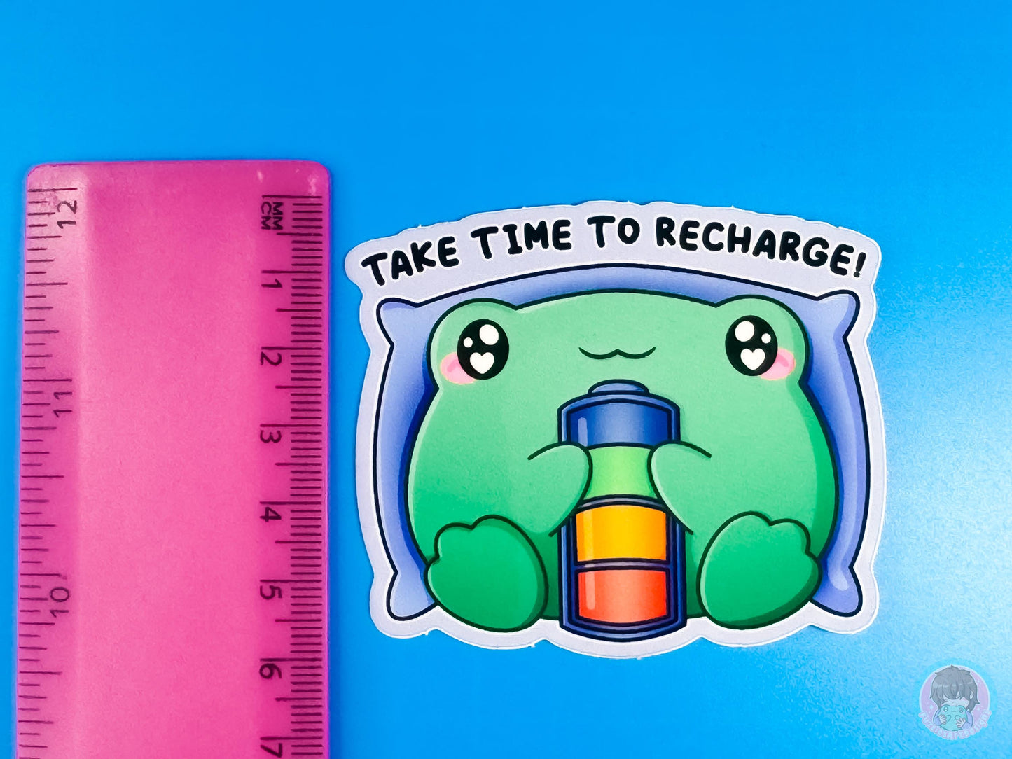 Take Time To Recharge Frog sticker