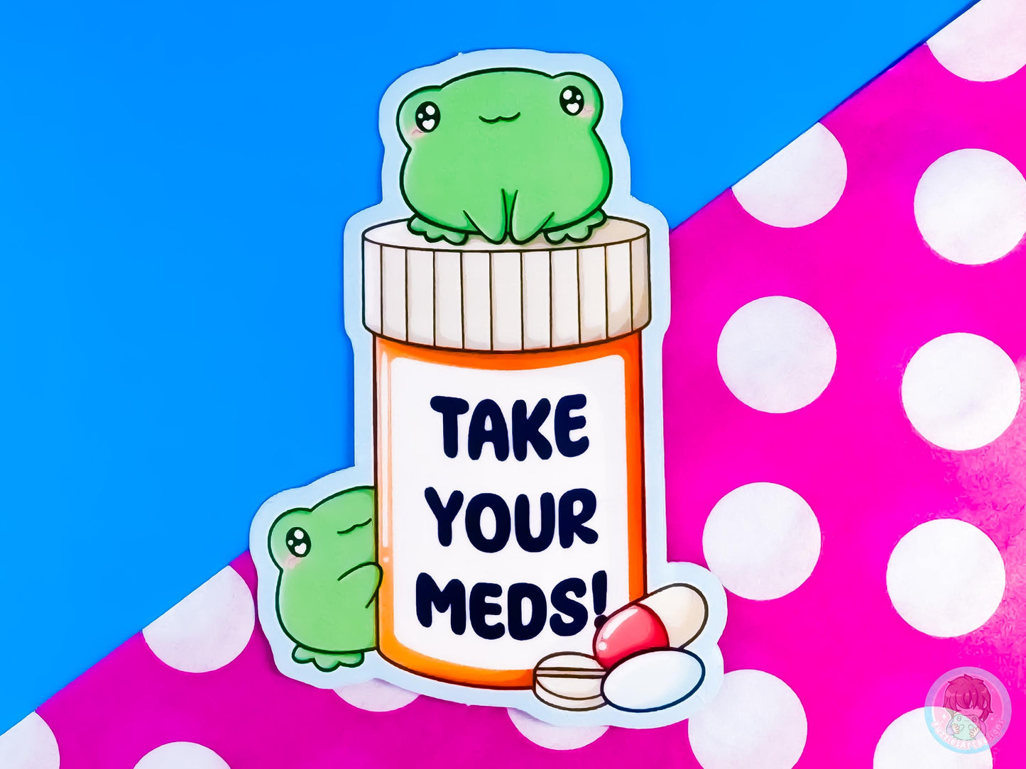 Take Your Meds Frog sticker