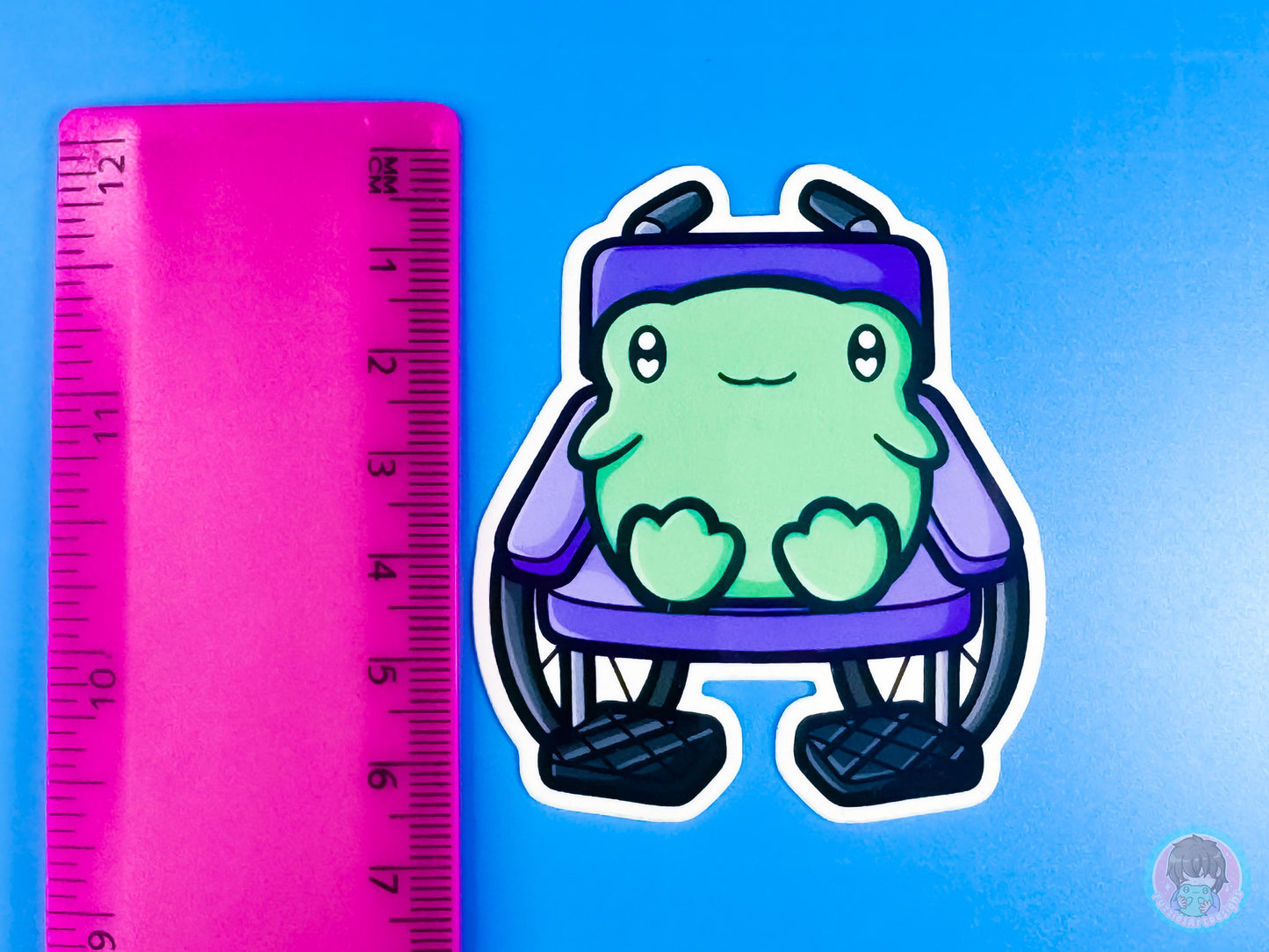 Wheelchair Frog Sticker