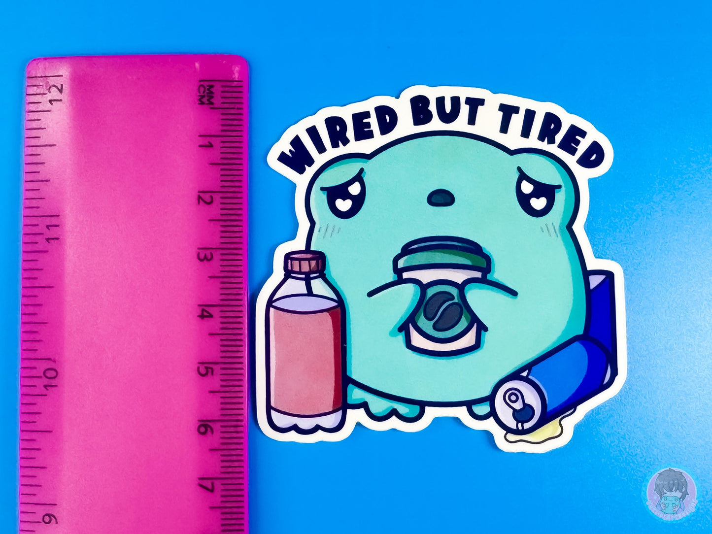 Wired But Tired Sticker