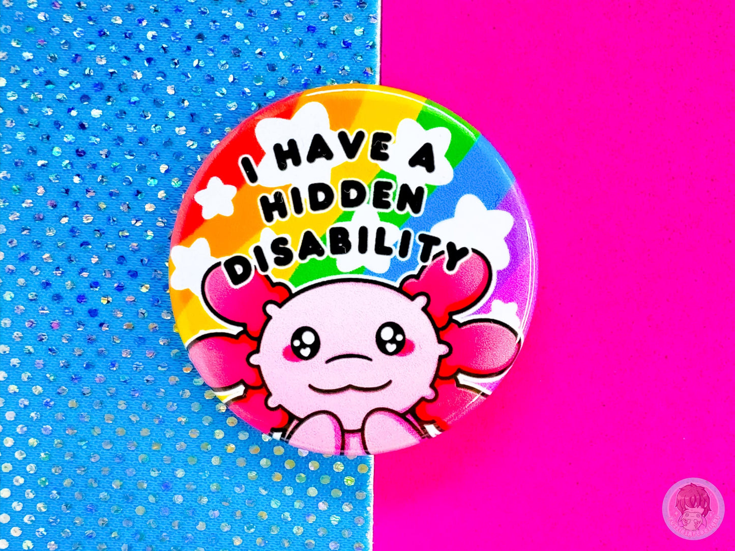 Hidden Disability Pin Button Badge