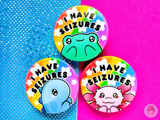 Seizures Pin Button Badge