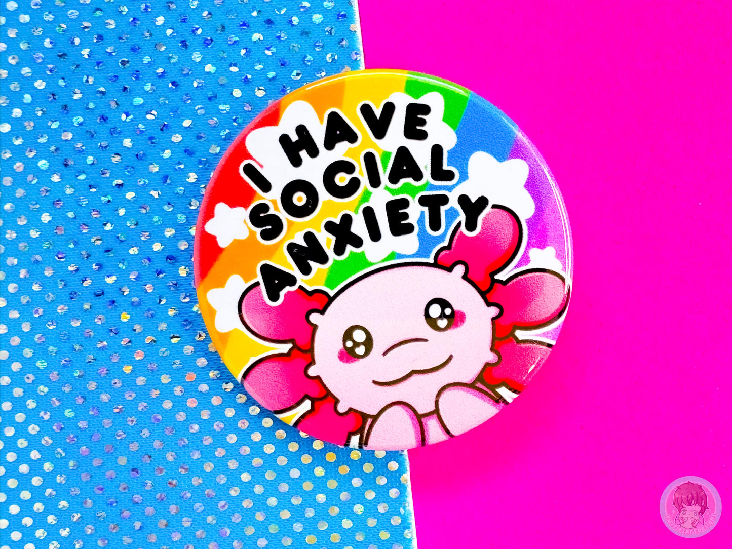 Social Anxiety Pin Button Badge