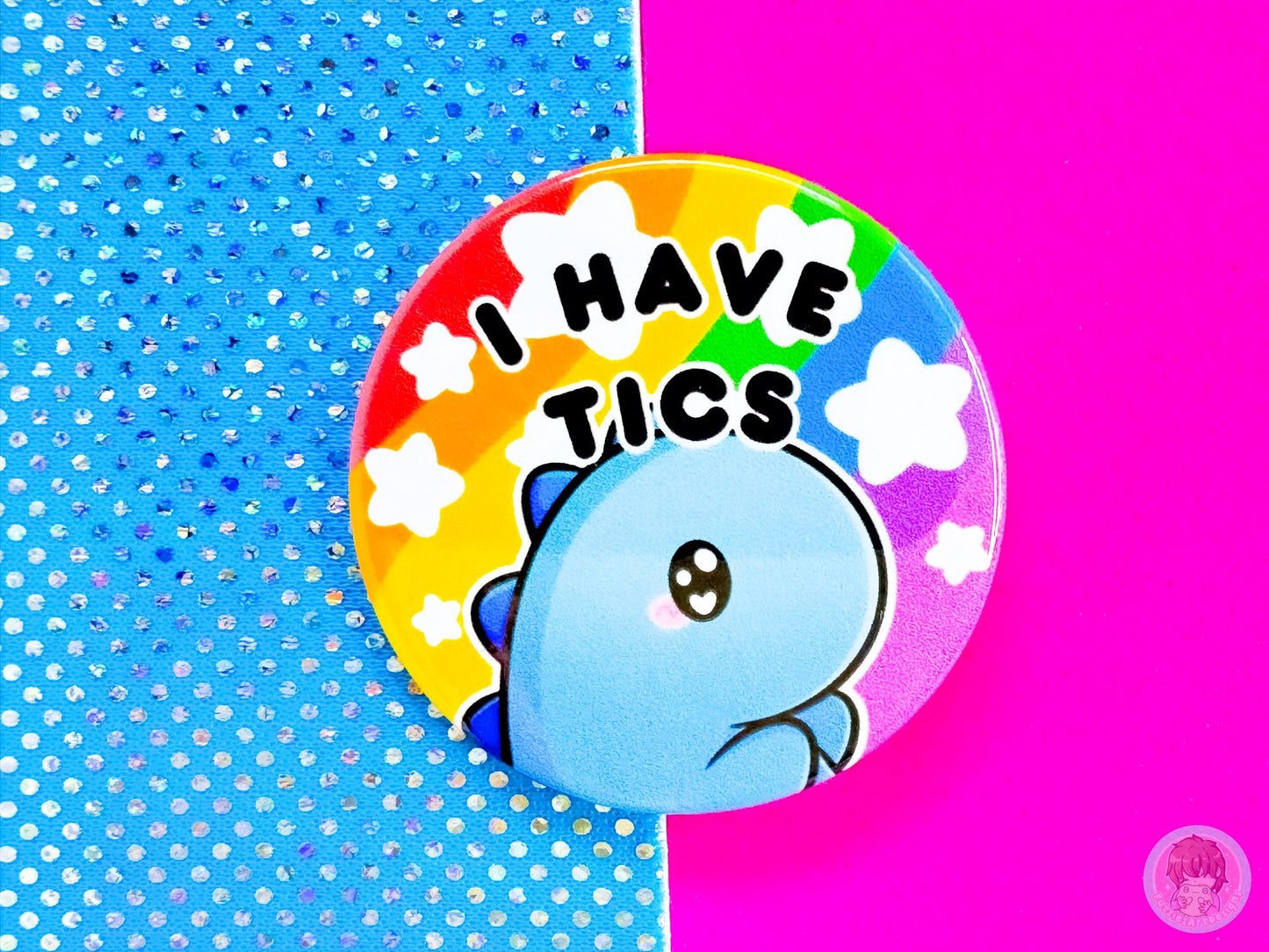 Tics Pin Button Badge