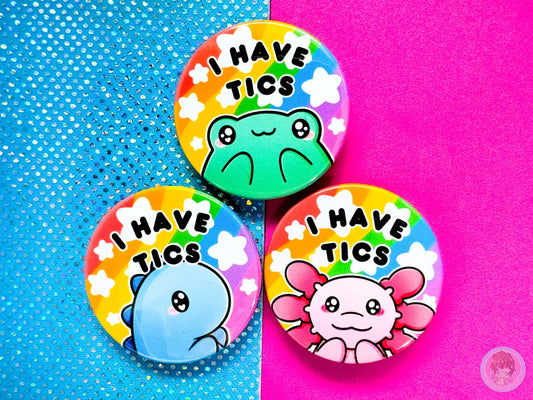 Tics Pin Button Badge