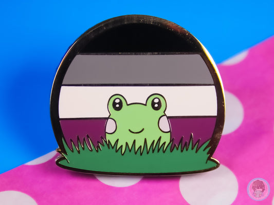 Asexual Pride Frog Pin