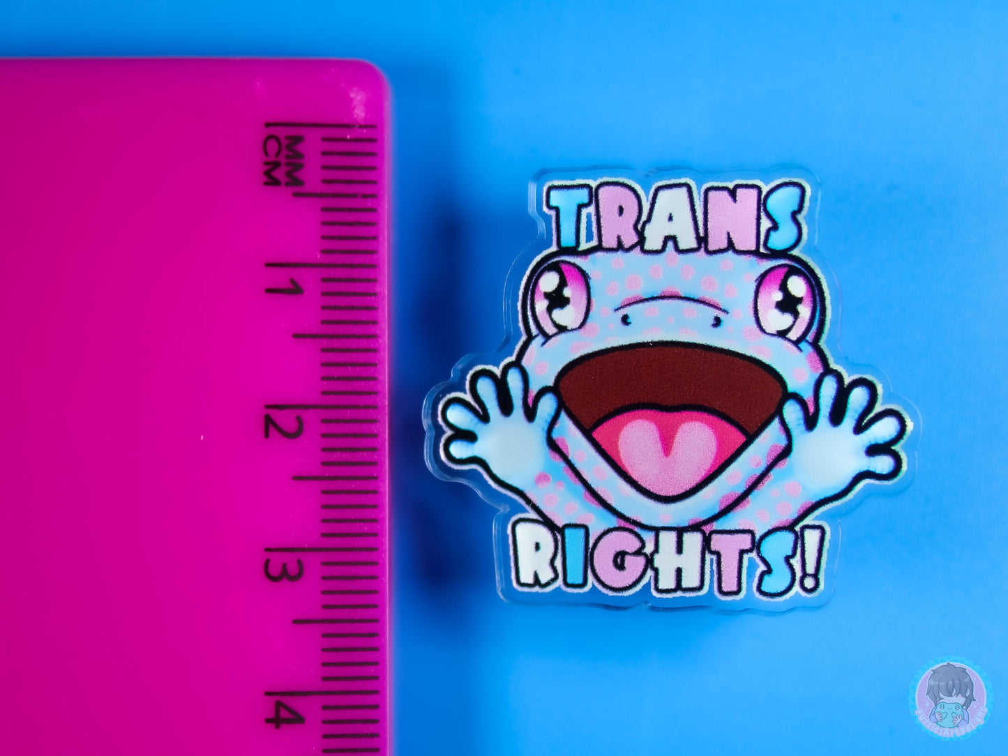 Trans Rights Gecko Acrylic Pi