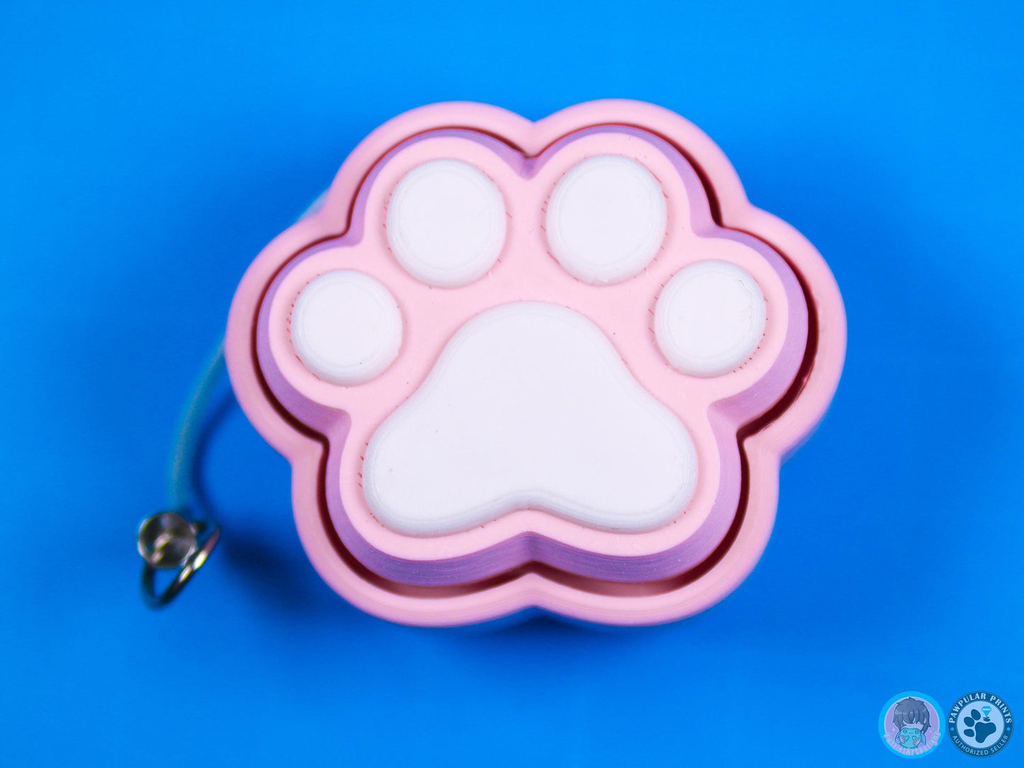 Blue Paw Print Button Fidget