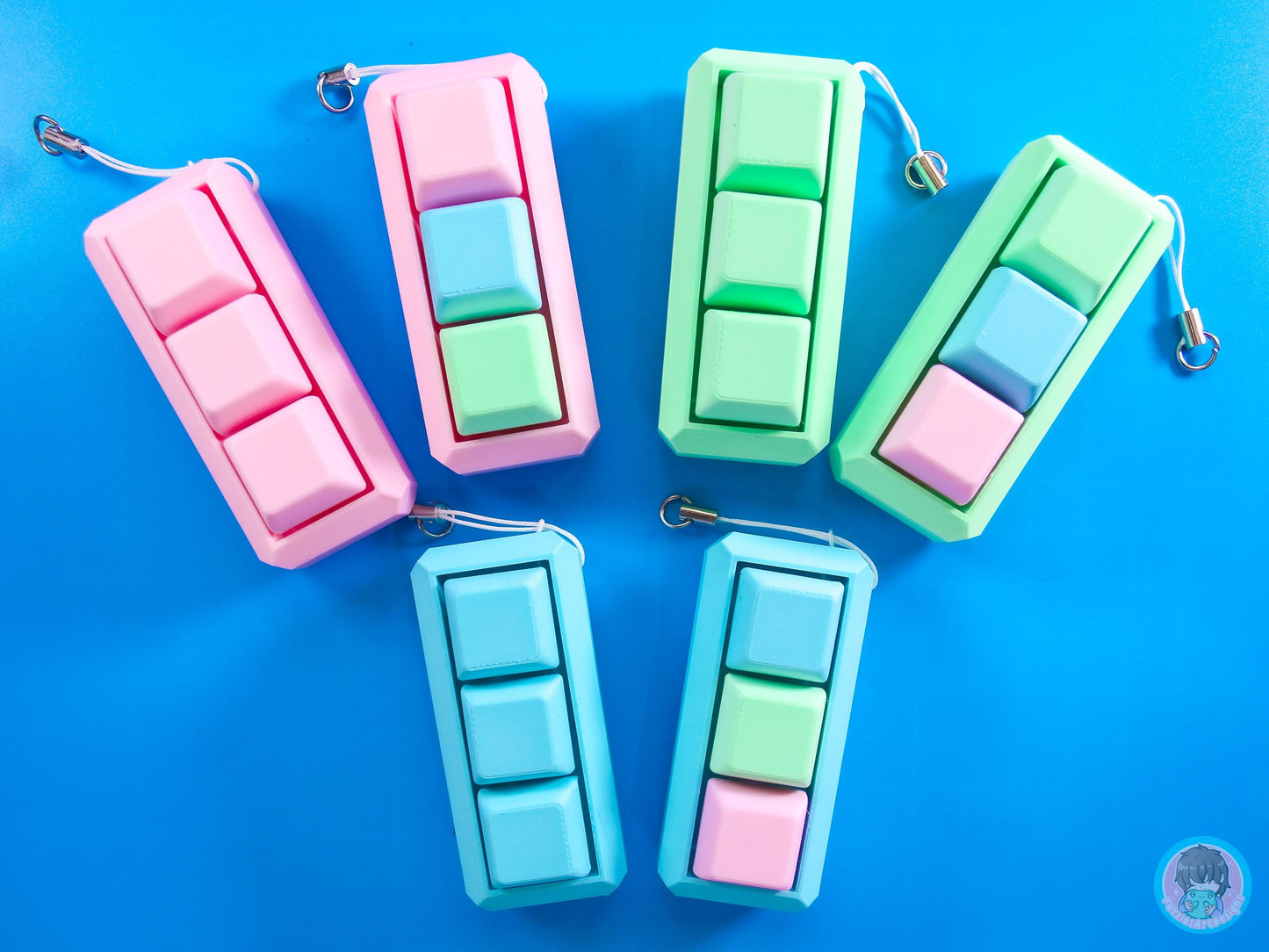 Blue Keyboard Button Fidget
