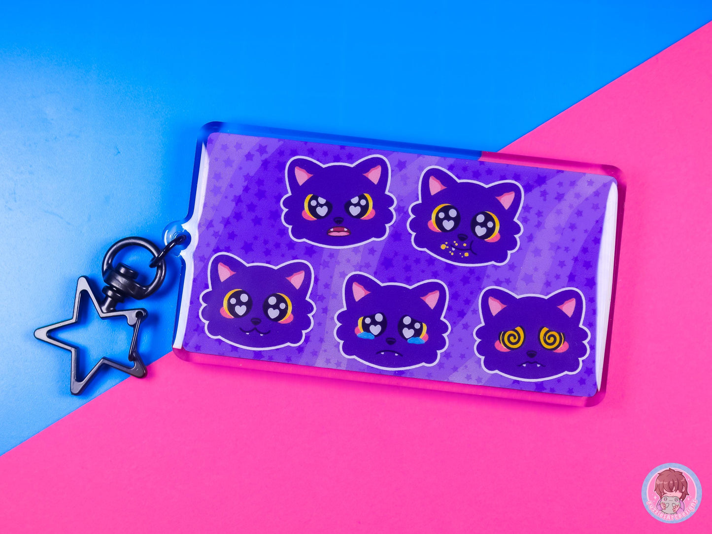 Cat Emotion Communication Keyring