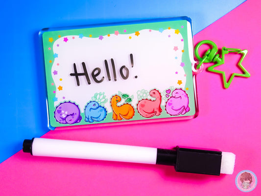 Dinosaur Whiteboard Communication Keyring And Pen