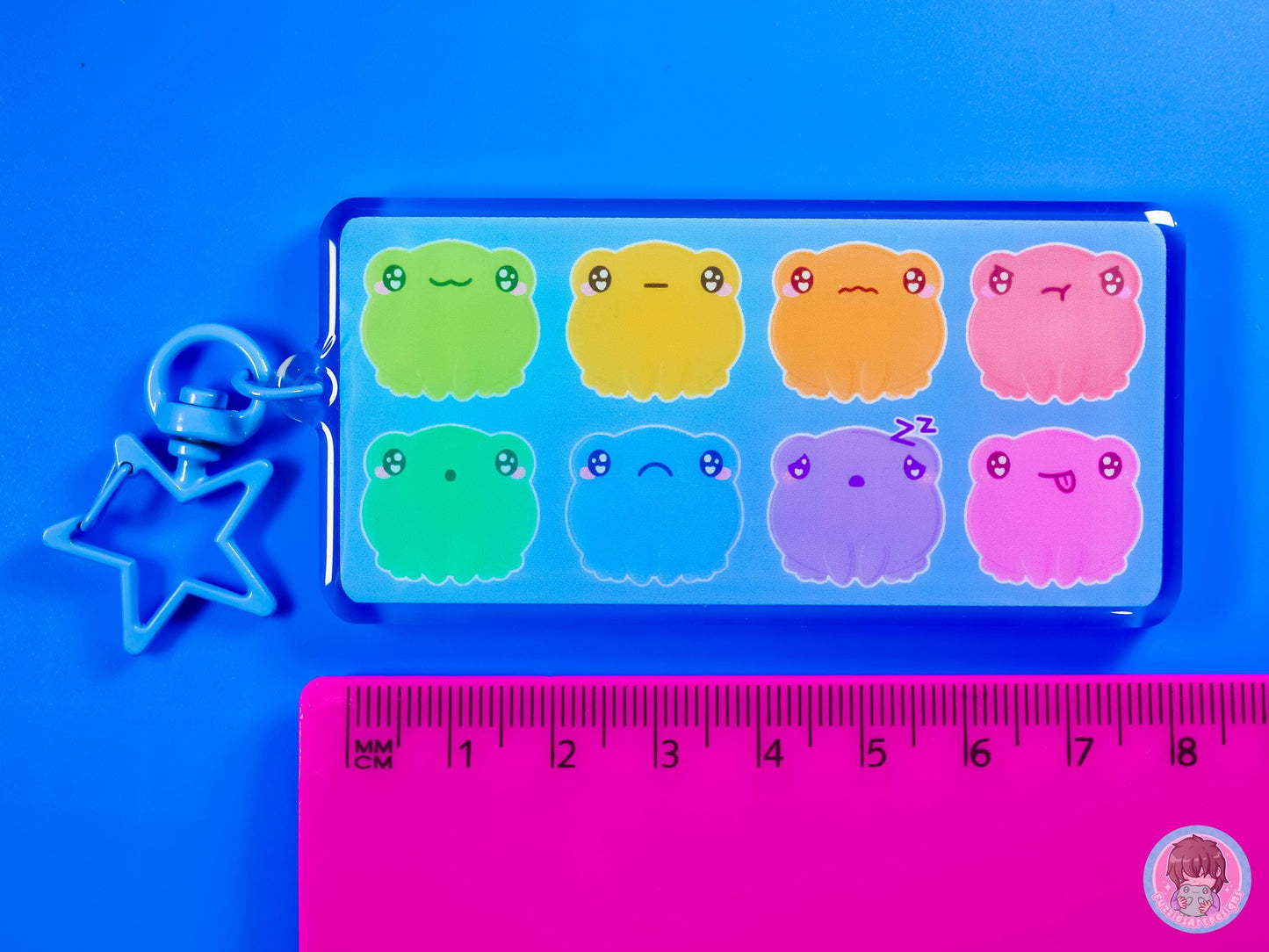 Frog Emotion Communication Keyring