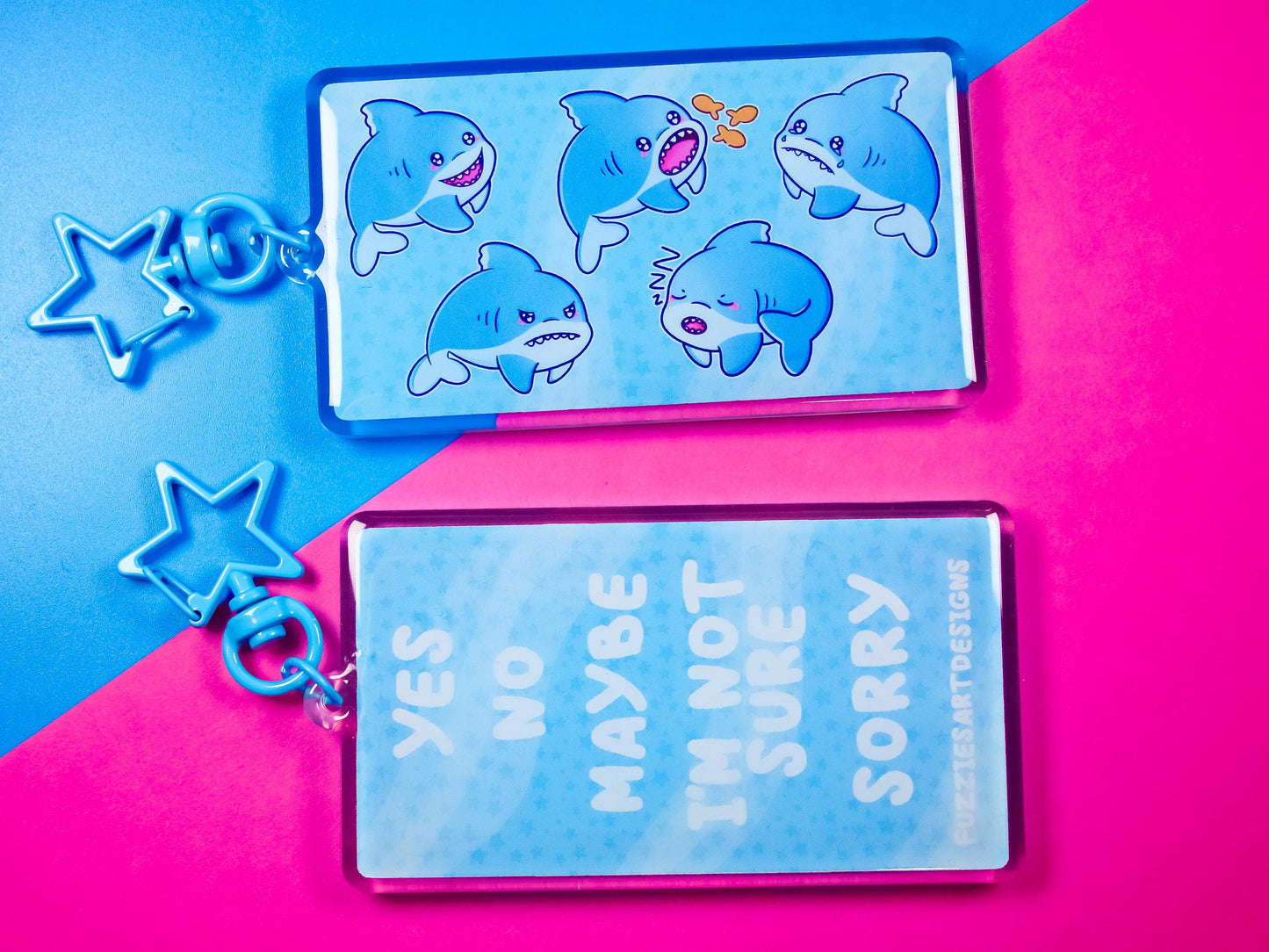 Shark Emotion Communication Keyring