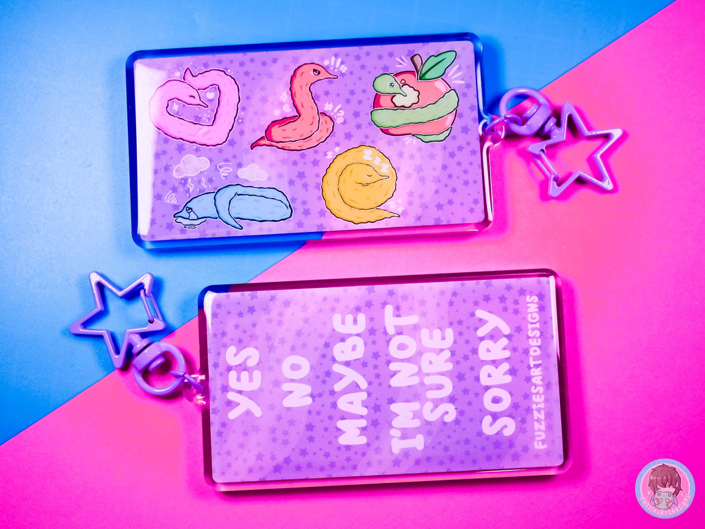 Worm On A String Emotion Communication Keyring