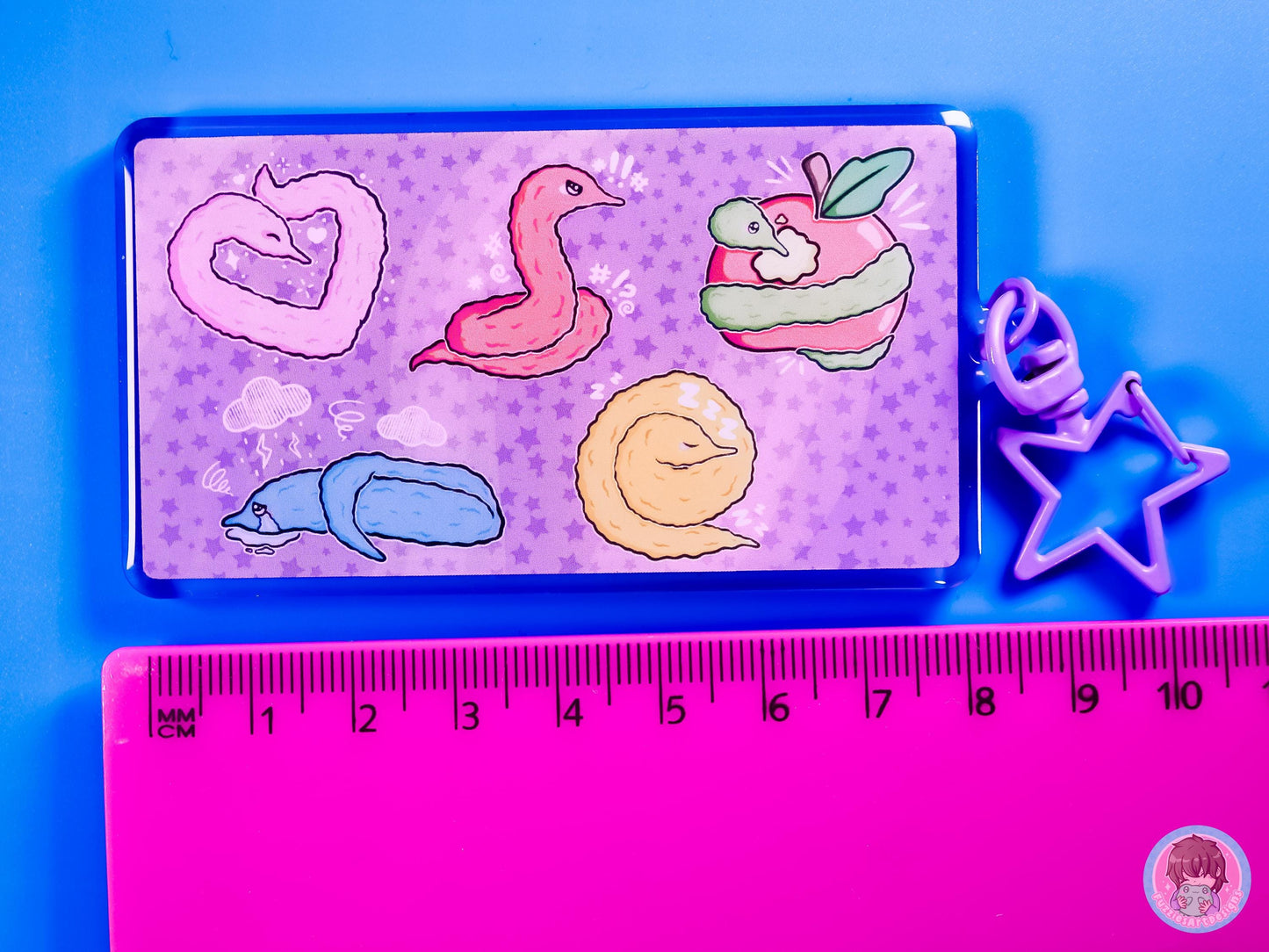 Worm On A String Emotion Communication Keyring