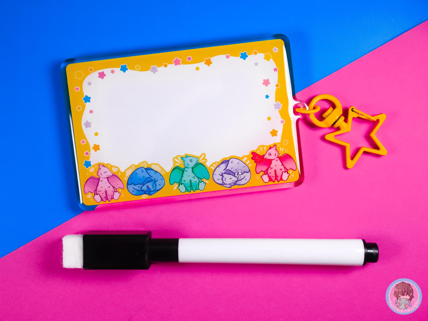 Dragon Whiteboard Communication Keyring And Pen
