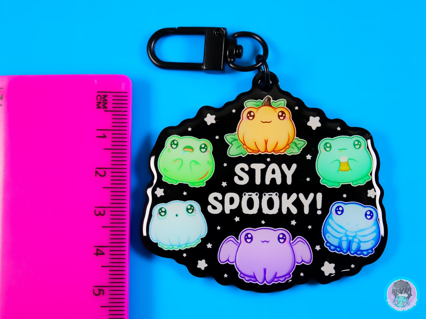 Stay Spooky Frog Acrylic Keyring