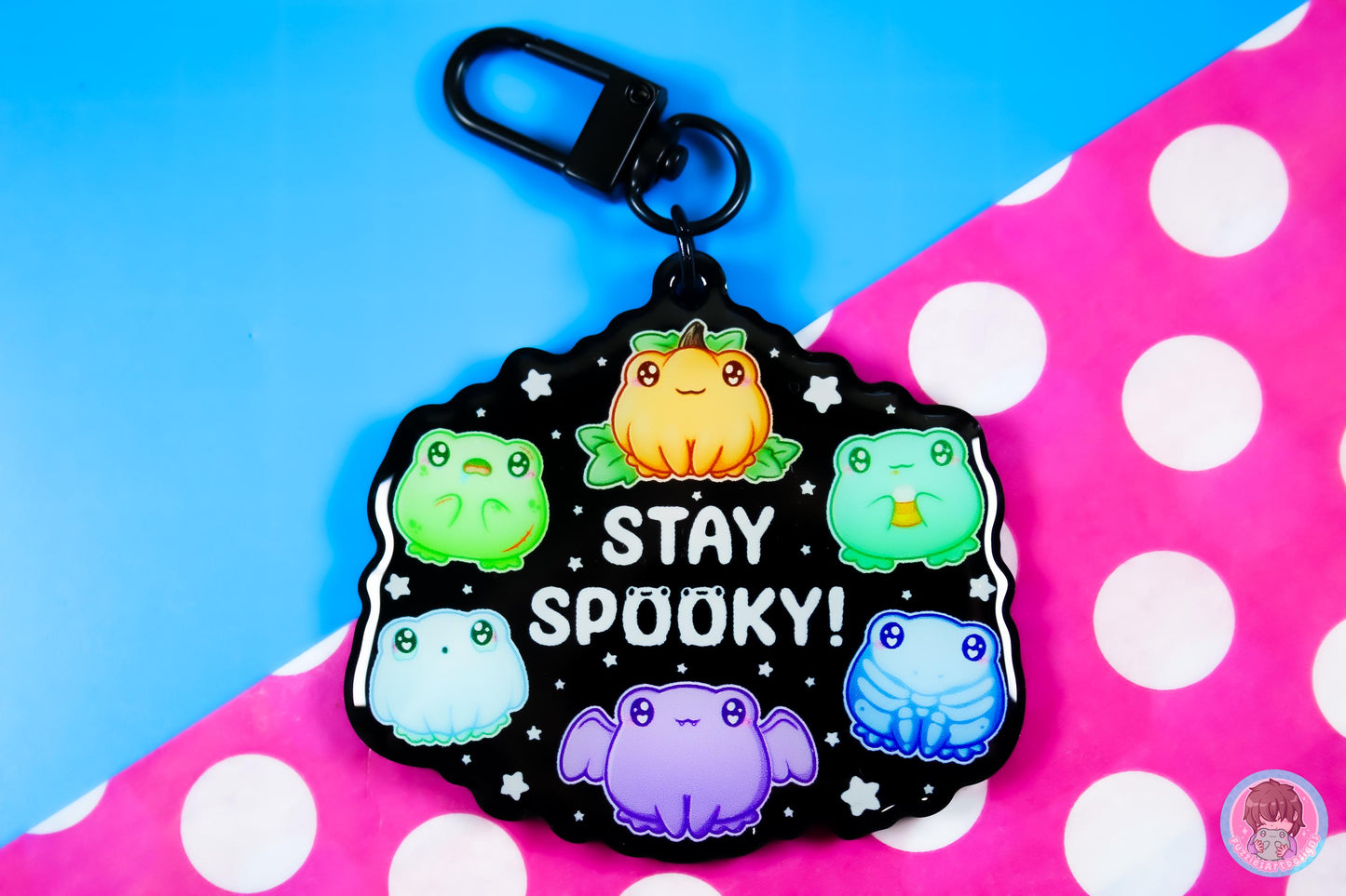 Stay Spooky Frog Acrylic Keyring