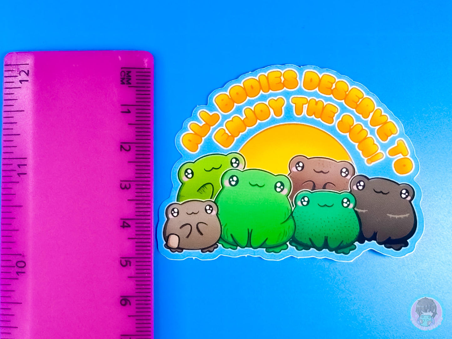 All Bodies Deserve To See The Sun Frog Sticker