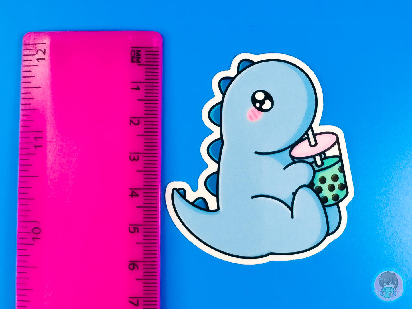 Bubble Tea Dinosaur Sticker