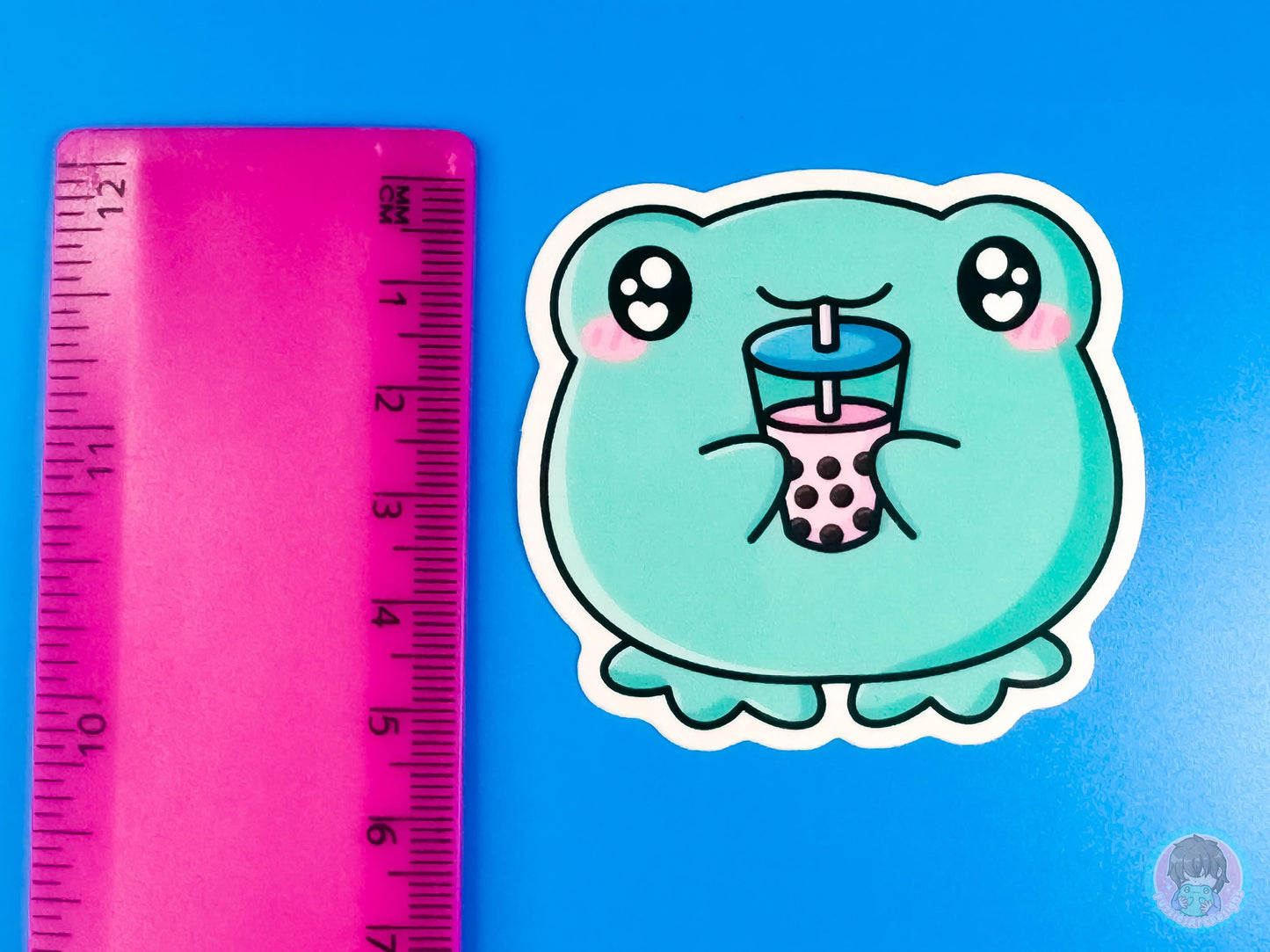 Bubble Tea Frog Sticker