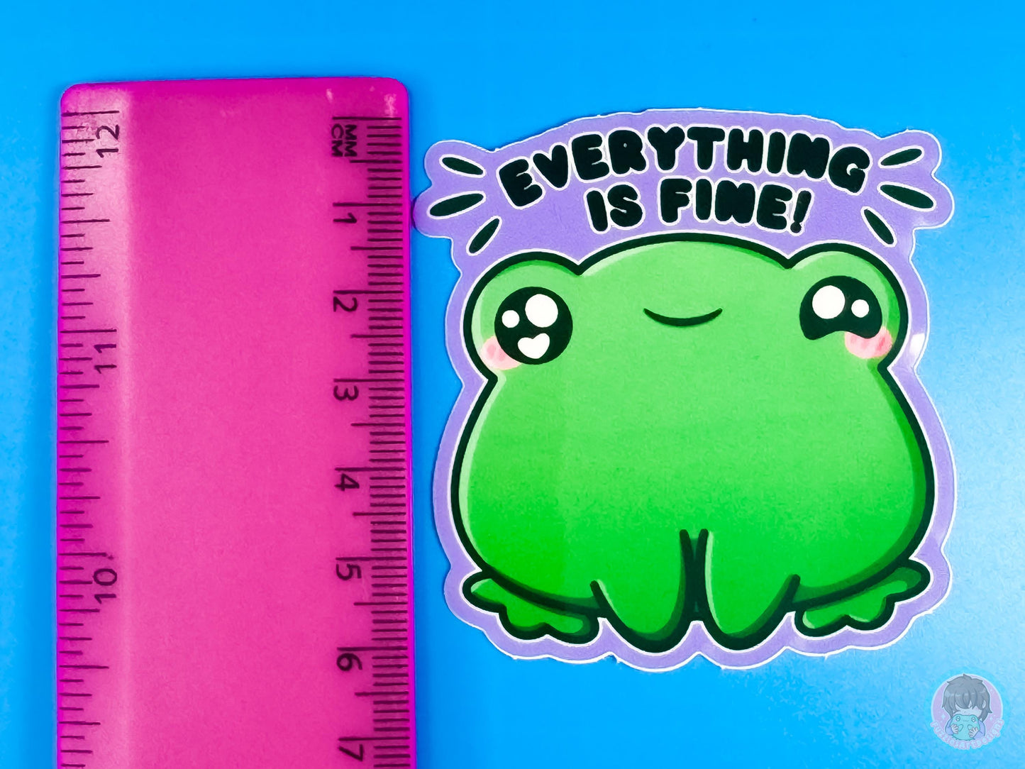 Everything Is Fine Frog Sticker