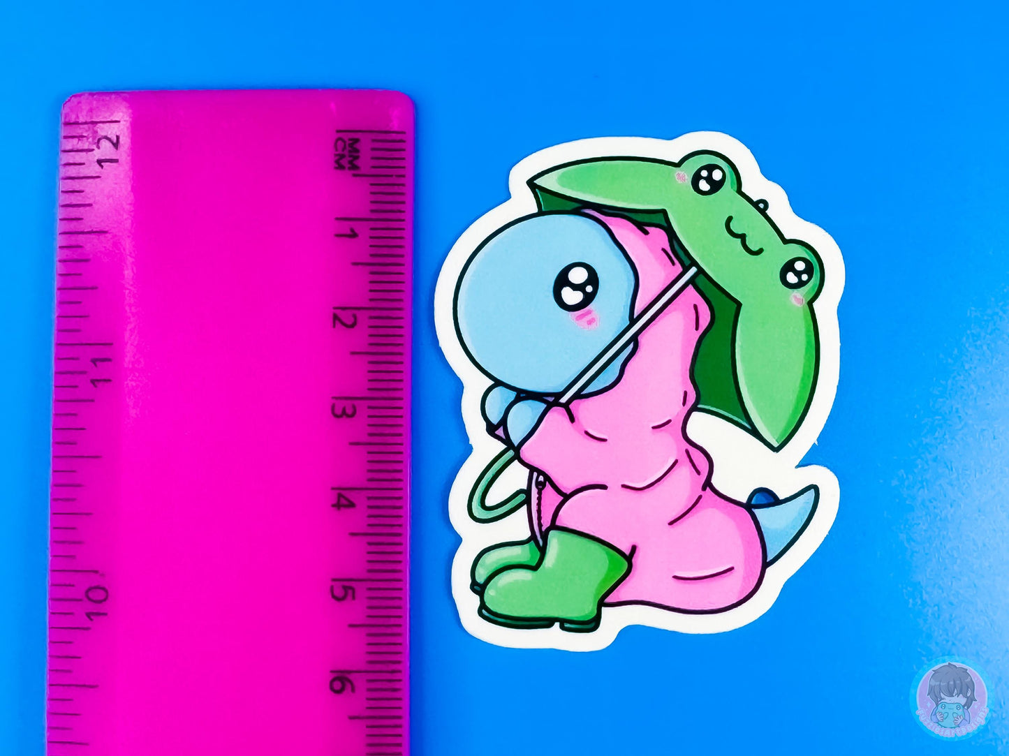 Rainy Day Umbrella Dino Sticker