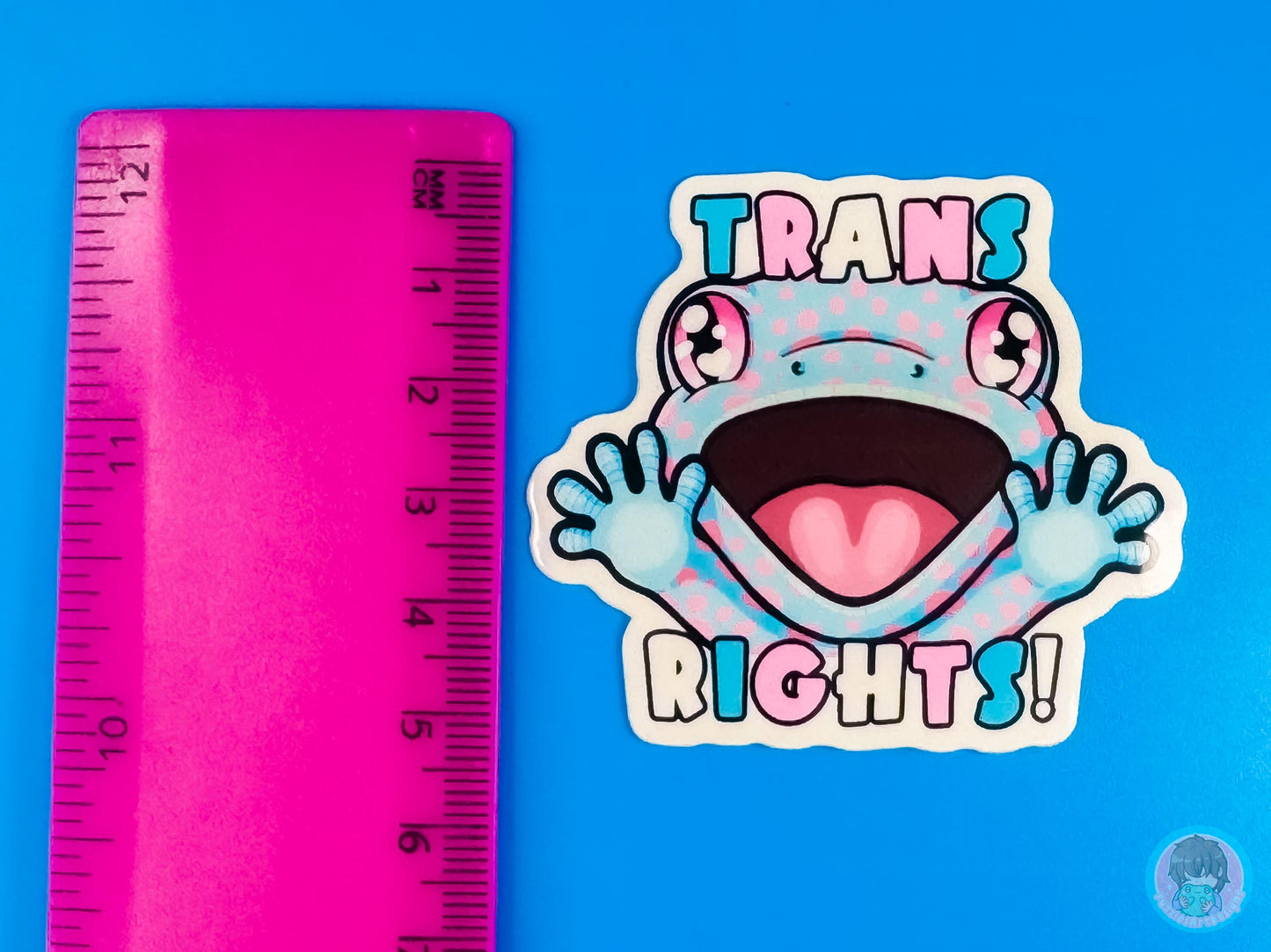 Trans rights Screaming Gecko Sticker
