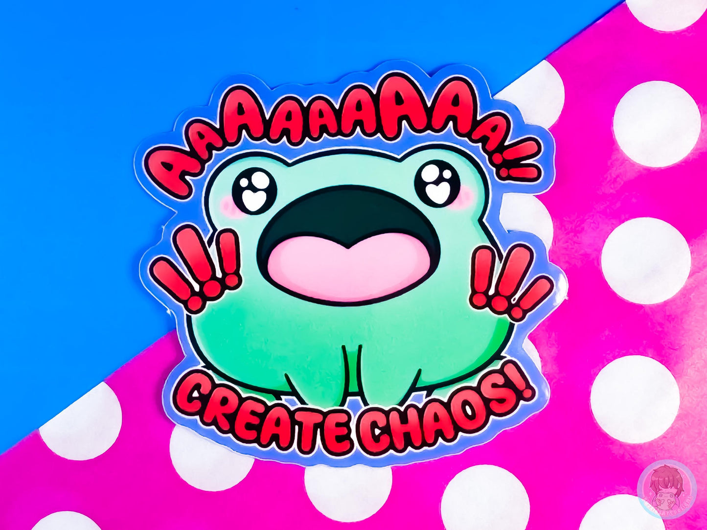 Screaming Create Chaos Frog Sticker