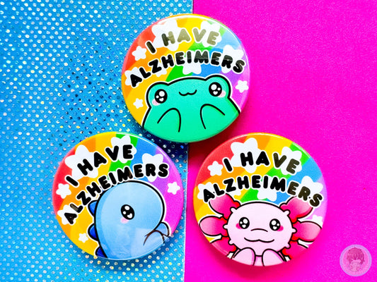 Alzheimers Pin Button Badge