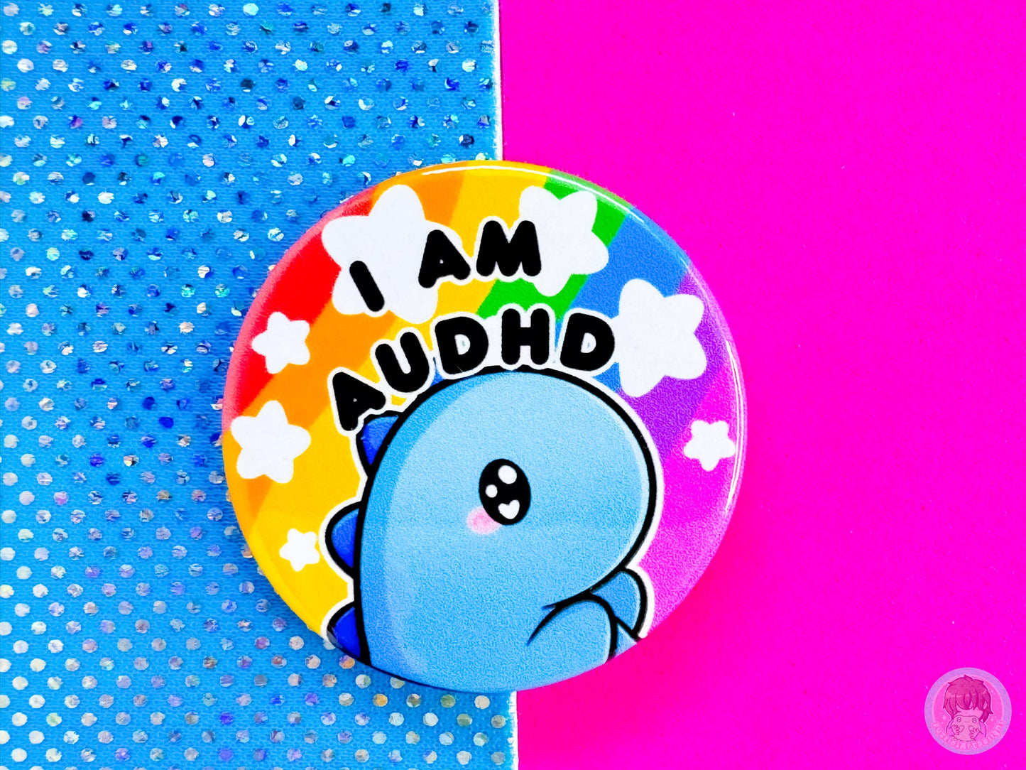 AuDHD Pin Button Badge