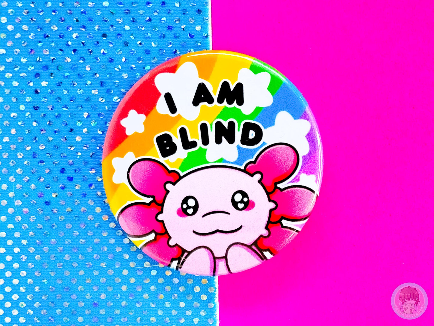 Blind Pin Button Badge