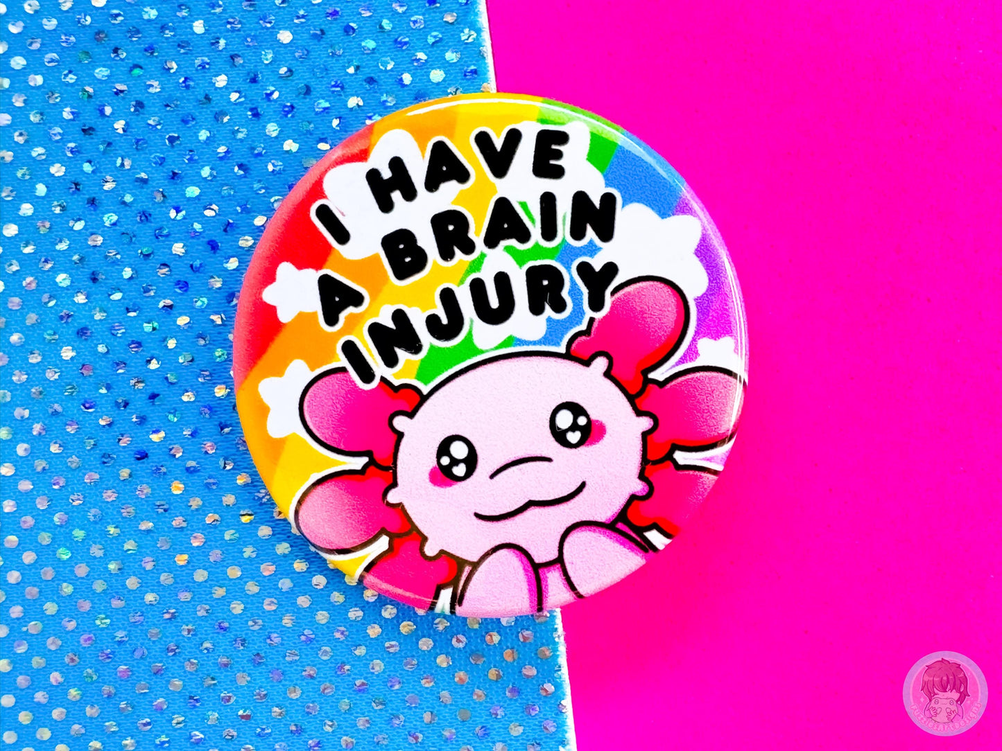 Brain Injury Pin Button Badge