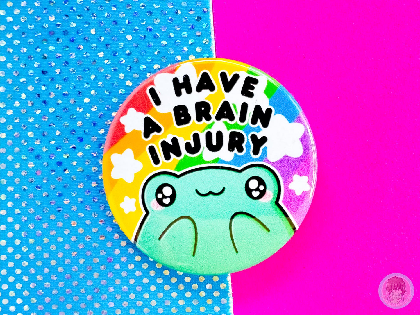 Brain Injury Pin Button Badge