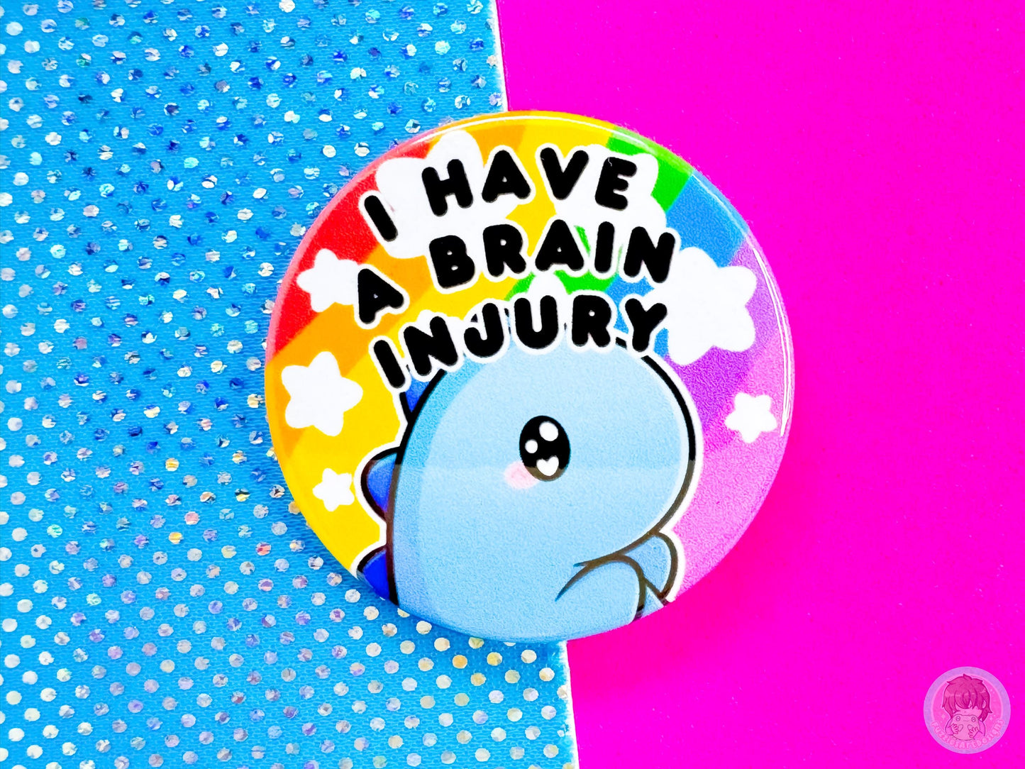 Brain Injury Pin Button Badge